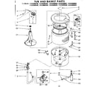 Kenmore 11082060600 tub and basket parts diagram