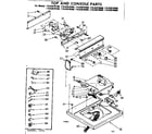 Kenmore 11083070600 top and console parts diagram