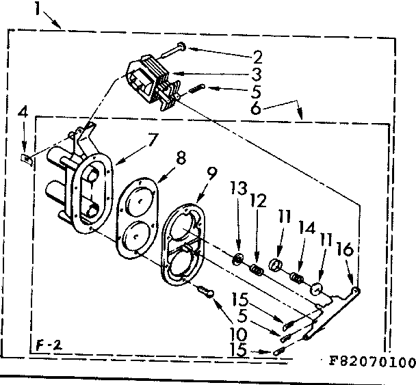Two-way valve parts suds
