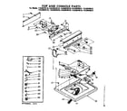Kenmore 11083070610 top and console parts diagram