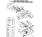Kenmore 11083070620 top and console parts diagram