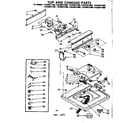 Kenmore 11083071100 top and console parts diagram
