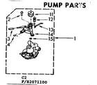 Kenmore 11083071200 pump parts diagram