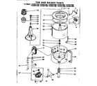 Kenmore 11082071800 tub and basket parts diagram