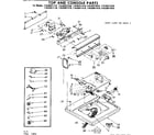 Kenmore 11083071110 top and console parts diagram