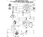 Kenmore 11082071210 tub and basket parts diagram