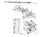 Kenmore 11083072600 top and console parts diagram