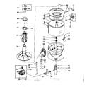 Kenmore 11083072600 tub and basket parts diagram