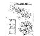 Kenmore 11083072210 top and console parts diagram