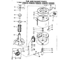 Kenmore 11083072410 tub and basket parts diagram