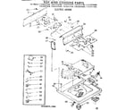 Kenmore 11083074400 top and console parts diagram