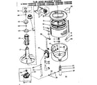 Kenmore 11083074800 tub and basket parts diagram