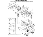 Kenmore 11082074210 top and console parts diagram