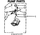 Kenmore 11083074610 pump parts diagram