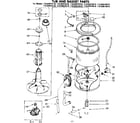 Kenmore 11083074110 tub and basket parts diagram