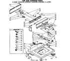 Kenmore 11082074220 top and console parts diagram