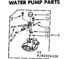 Kenmore 11082074420 water pump parts diagram