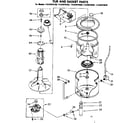 Kenmore 11082074120 tub and basket parts diagram