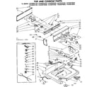 Kenmore 11083074630 top and console parts diagram