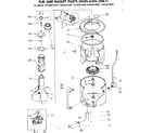 Kenmore 11082074230 tub and basket parts non-suds only diagram