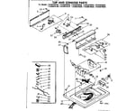 Kenmore 11083075820 top and console parts diagram