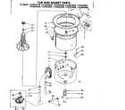 Kenmore 11082075420 tub and basket parts diagram