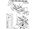 Kenmore 11082080100 top & console parts diagram