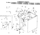 Kenmore 11082080100 cabinet parts diagram