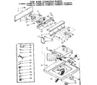 Kenmore 11083081610 top and console parts diagram