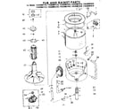 Kenmore 11083081210 tub and basket parts diagram