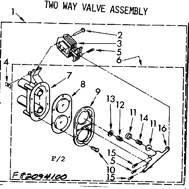 Two way valve asm suds