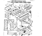 Kenmore 11083094210 top and console parts diagram