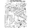 Kenmore 11082094420 top and console parts diagram