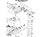 Kenmore 11082120100 top and console parts diagram