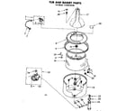 Kenmore 11082120100 tub and basket parts diagram