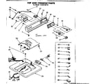 Kenmore 11082120110 top and console parts diagram