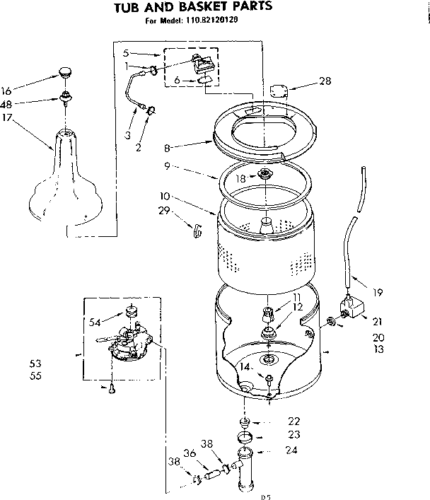 TUB AND BASKET PARTS