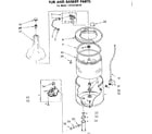 Kenmore 11082120120 tub and basket parts diagram