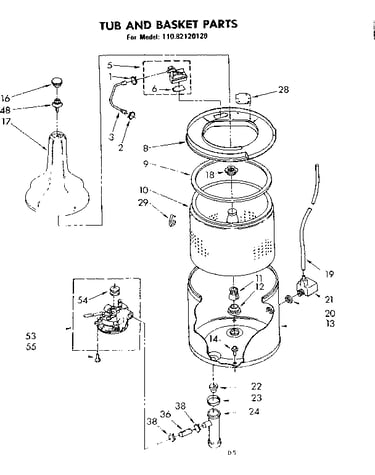 Tub and basket parts