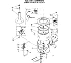 Kenmore 11082150110 tub and basket parts diagram