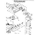 Kenmore 11082151100 top and console parts diagram