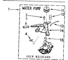 Kenmore 11082151100 water pump diagram