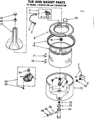 Tub and basket parts