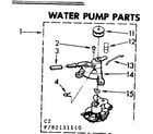 Kenmore 11082151110 water pump parts diagram