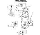 Kenmore 11082151110 tub and basket parts diagram