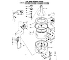 Kenmore 11083160800 tub and basket parts diagram