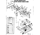 Kenmore 11083170100 top and console parts diagram