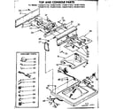 Kenmore 11082171810 top and console parts diagram