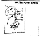 Kenmore 11083171410 water pump parts diagram