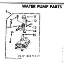 Kenmore 11083171610 water pump parts diagram